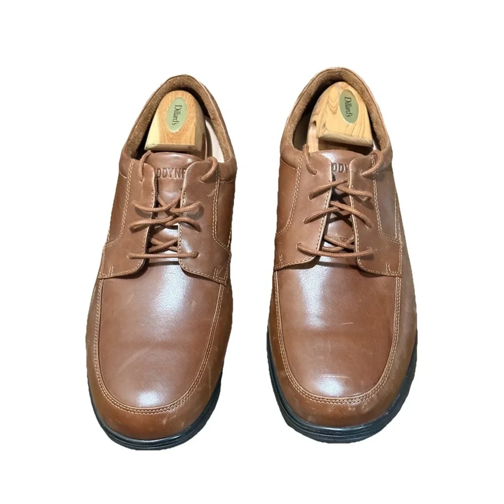 Anodyne No. 12 Brown Leather Oxfords‎ Diabetic Orthotic Shoes Men Sz 14XW EUC